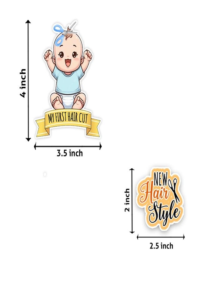 Suruchi Strokes Mundan Ceremony Cake Topper Set | My First Hair Cut Ceremony Decoration For Baby boy (For Baby Boy) - Image 2