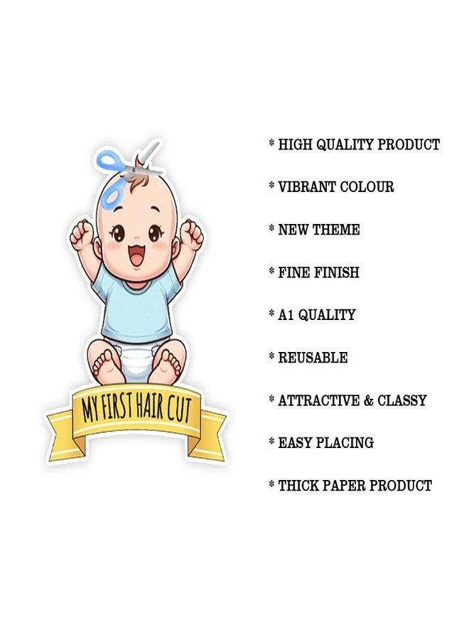 Suruchi Strokes Mundan Ceremony Cake Topper Set | My First Hair Cut Ceremony Decoration For Baby boy (For Baby Boy) - Image 5