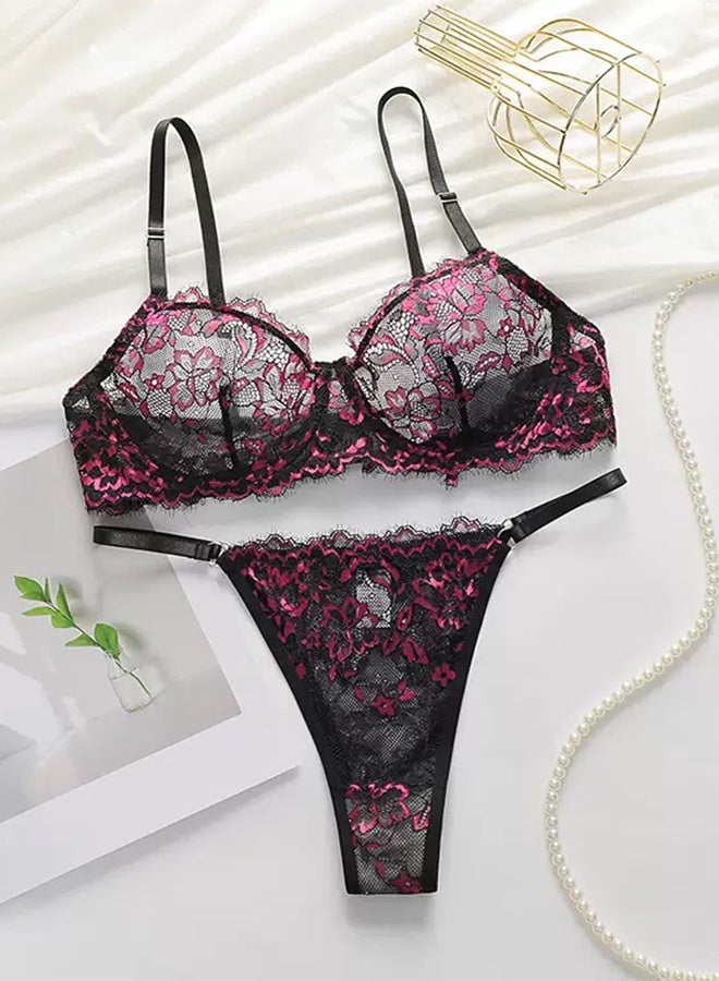 Lace lingerie Underwear Comfy and Breathable Bra Sets Size L