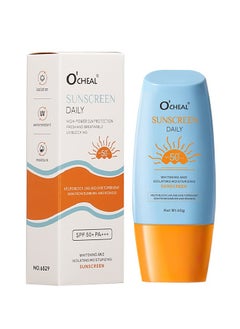 OCHEAL Sunscreen Daily SPF 50+, Water Resistant & Non-Greasy Sun Cream, UVA & UVB Protection, Daily UV Protection Lotion for Face, Body, Neck & decollete, Hypoallergenic Formulas, 60g  - Image 1