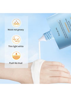 OCHEAL Sunscreen Daily SPF 50+, Water Resistant & Non-Greasy Sun Cream, UVA & UVB Protection, Daily UV Protection Lotion for Face, Body, Neck & decollete, Hypoallergenic Formulas, 60g  - Image 5