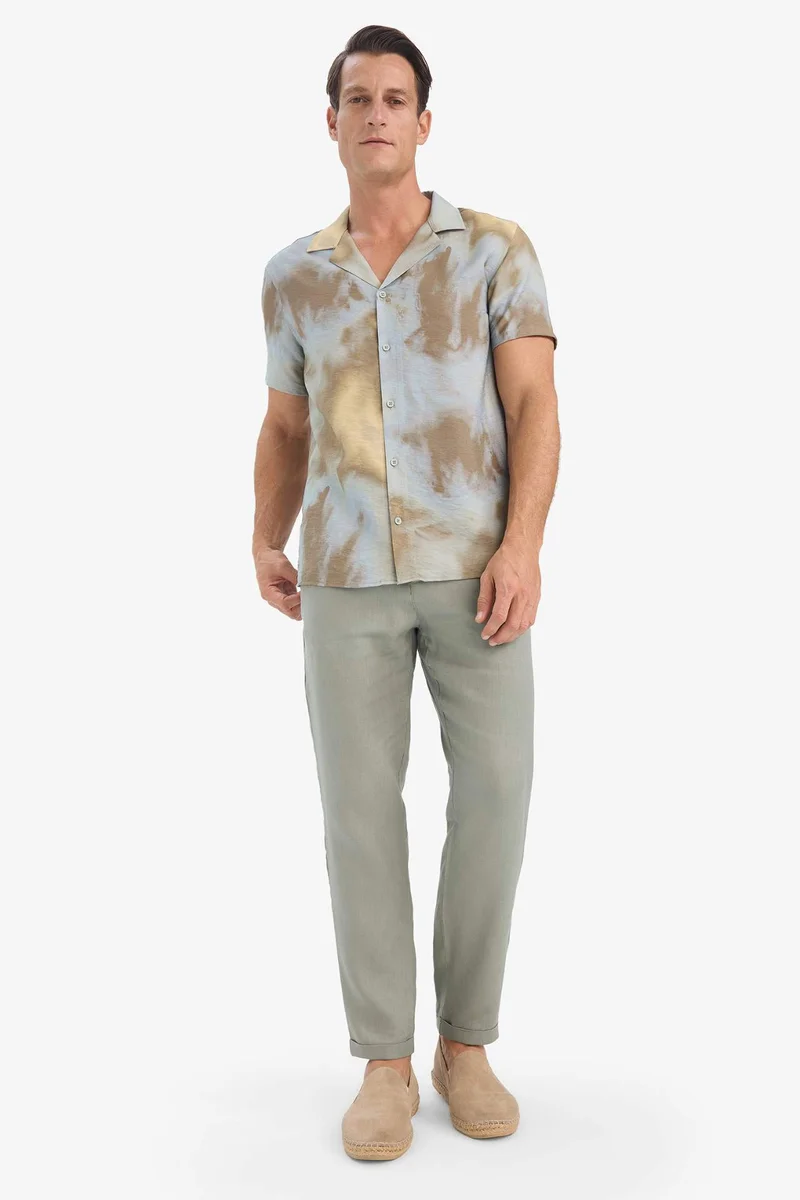 ديفاكتو Modern Fit Polo Neck Aerobin Summer Short Sleeve Shirt