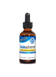 North American Herb & Spice Ashadrene - 2 fl. oz. - 100% Raw Ashwagandha Extract - Healthy Adrenal Response, Energy, Overall Health - Non-GMO, Certified USDA Organic - 86 Servings  - Image 1
