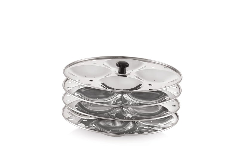 TOSAA STAINLESS STEEL IDLI 4 * 4 PLATES (16 IDLIS) COMPACT FOR IDLI MAKER - FOR HEALTHY COOKING - Image 2