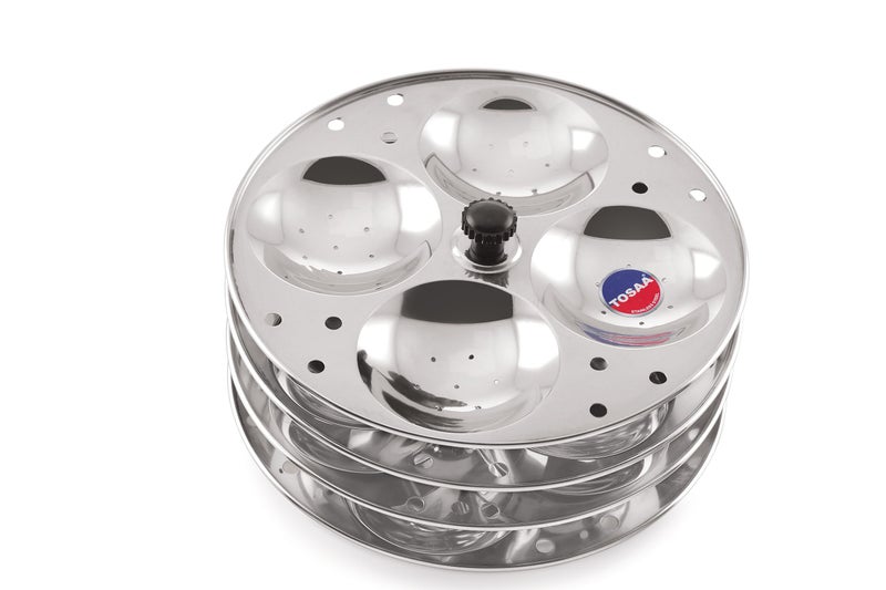 TOSAA STAINLESS STEEL IDLI 4 * 4 PLATES (16 IDLIS) COMPACT FOR IDLI MAKER - FOR HEALTHY COOKING - Image 3