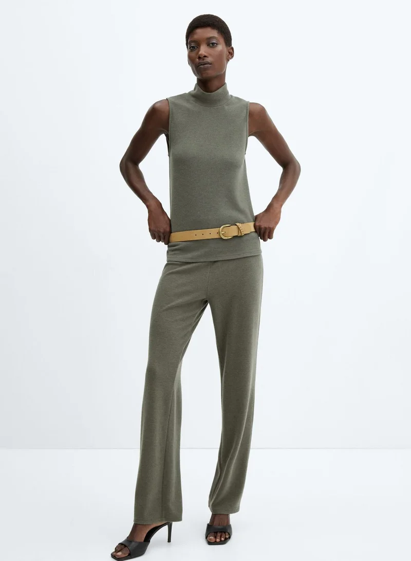 MANGO High Neck Knitted Top