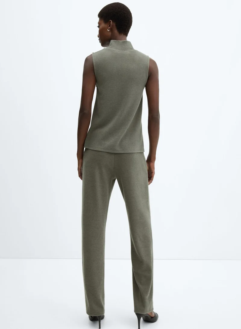 MANGO High Neck Knitted Top