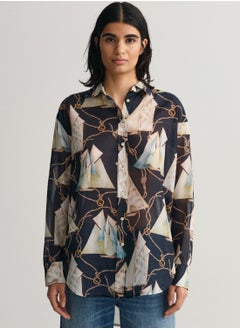 GANT Saling Print Cotton Silk Shirt  - Image 1