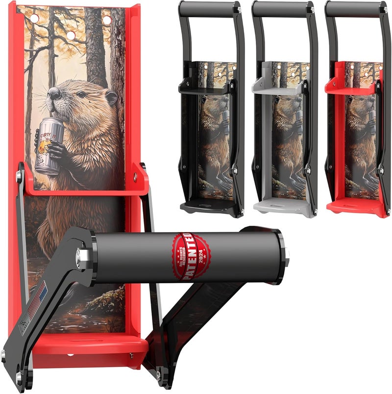 KANBOL Metal Can Crusher Wall Mounted Eco-Friendly Soda Can Smasher Crusher for Home Use - 16oz with Beaver Art Stickers and Lubricant for Smooth Operation - Can Crushers for Recycling Trash Can-U12 - Image 1