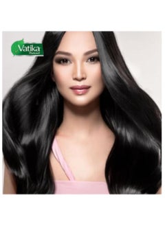 VATIKA Black henna, a natural color, bright shine, and moisturizes the hair, 6 sachets.  - Image 2