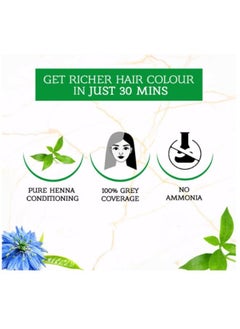 VATIKA Black henna, a natural color, bright shine, and moisturizes the hair, 6 sachets.  - Image 5
