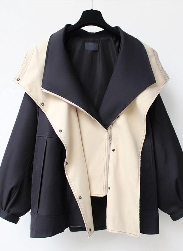 Eckek - Mid Length Trench Coat for Women Spring and Autumn Wear Casual and Popular Work Clothes Fashionable Long Sleeved Jacket - Image 1