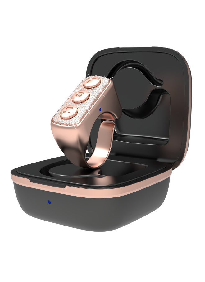 D03 Bluetooth Mobile Phone Remote Control Ring Selfie Shake Tone Short Video Lazy Remote Fingertip Controller-Color:D03-rose Pink Gold-english Packaging - Image 5
