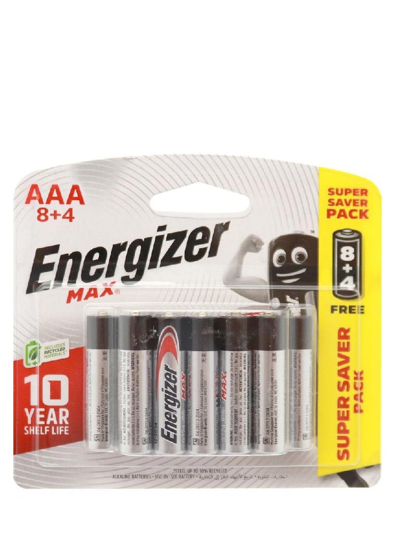 إنرجايزر بطارية ماكس + باور سيل AAA متعددة الأغراض