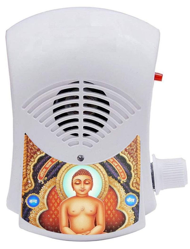BISMAADH Electric Religious Continuous Mantra Chanting Bell Machine Spiritual Devotional Mantras Pooja Chanting Bell Just Plug & Play (Jain) - Image 1