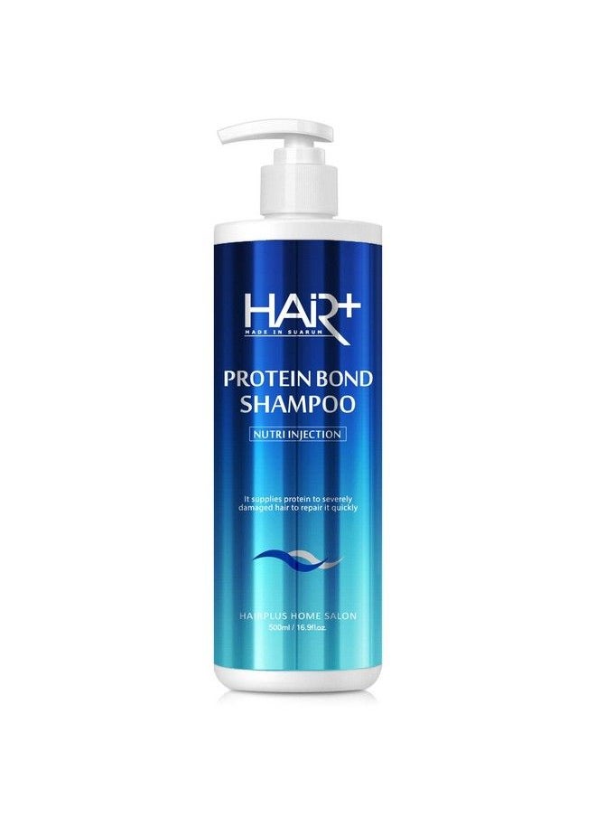 HAIR+ MADE IN SUARUM - Hair Plus Velvet Protein Shampoo 16.9 Fl.Oz. (500Ml) Ph5.5 No Irritation Vegetable Surfactant For Sensitive Scalp Provides Nutrients For Damaged And Dry Hair Contains Protein Keratin Collagen - Image 1
