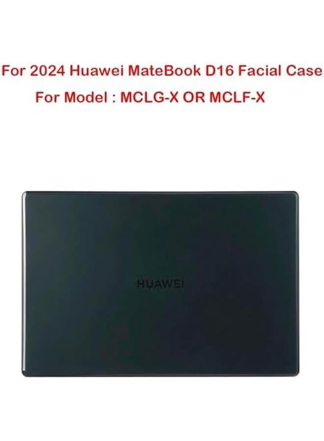 erorex Hard Shell Case Protective Snap On Cover Compatible With Huawei Matebook Plastic Hard Shell Laptop Case Cover Crystal Black For Matebook D16 2024 - Image 2