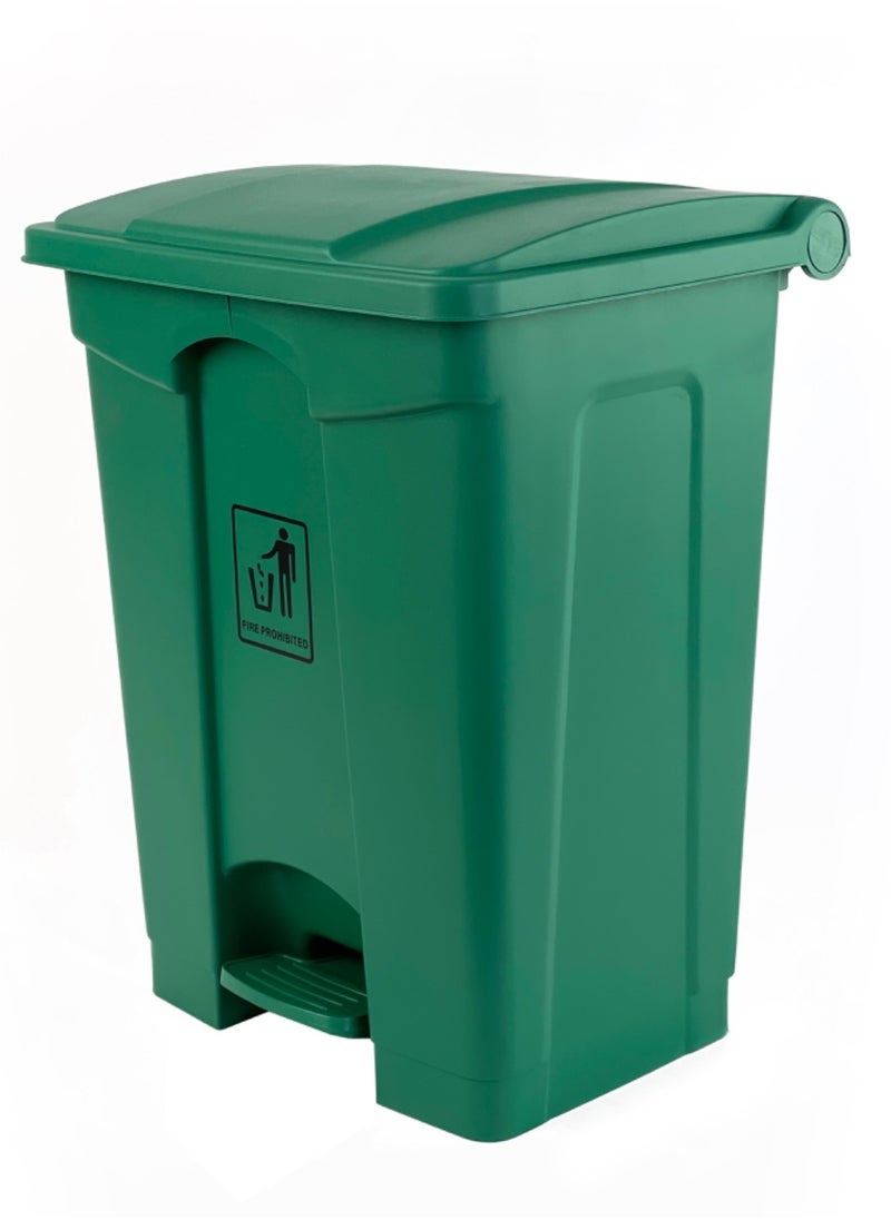 Gator - Gator Plastic Garbage Bin with Pedal Opening 68L Green - Image 1