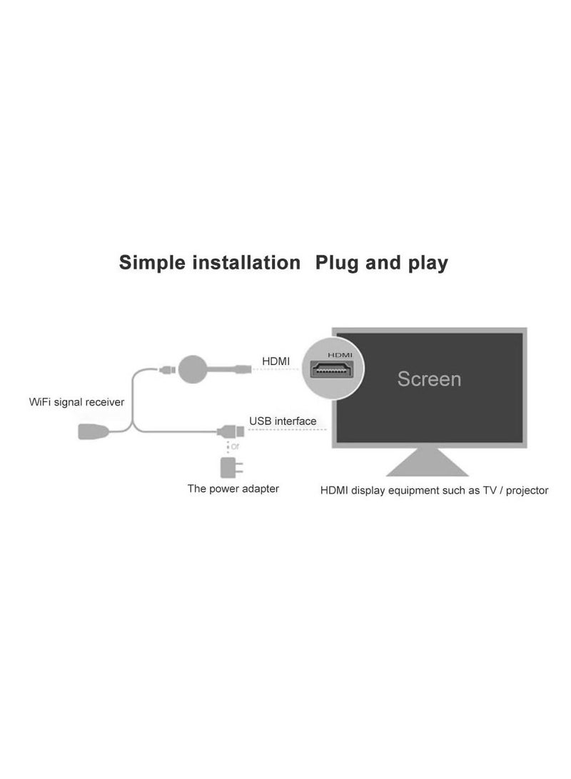 JOMILA 1080P HD Streaming Video Receiver Wireless HDMI 2.4G WiFi Display Adapter Dongle Compatible with iOS Android Windows for TV Projector Monitor,Support Miracast,DLNA,Airplay - Image 4
