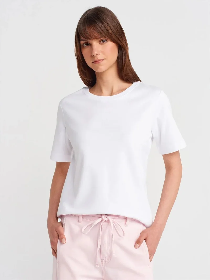 ديلفين Dilvin Women's Cotton Crew Neck T-Shirt