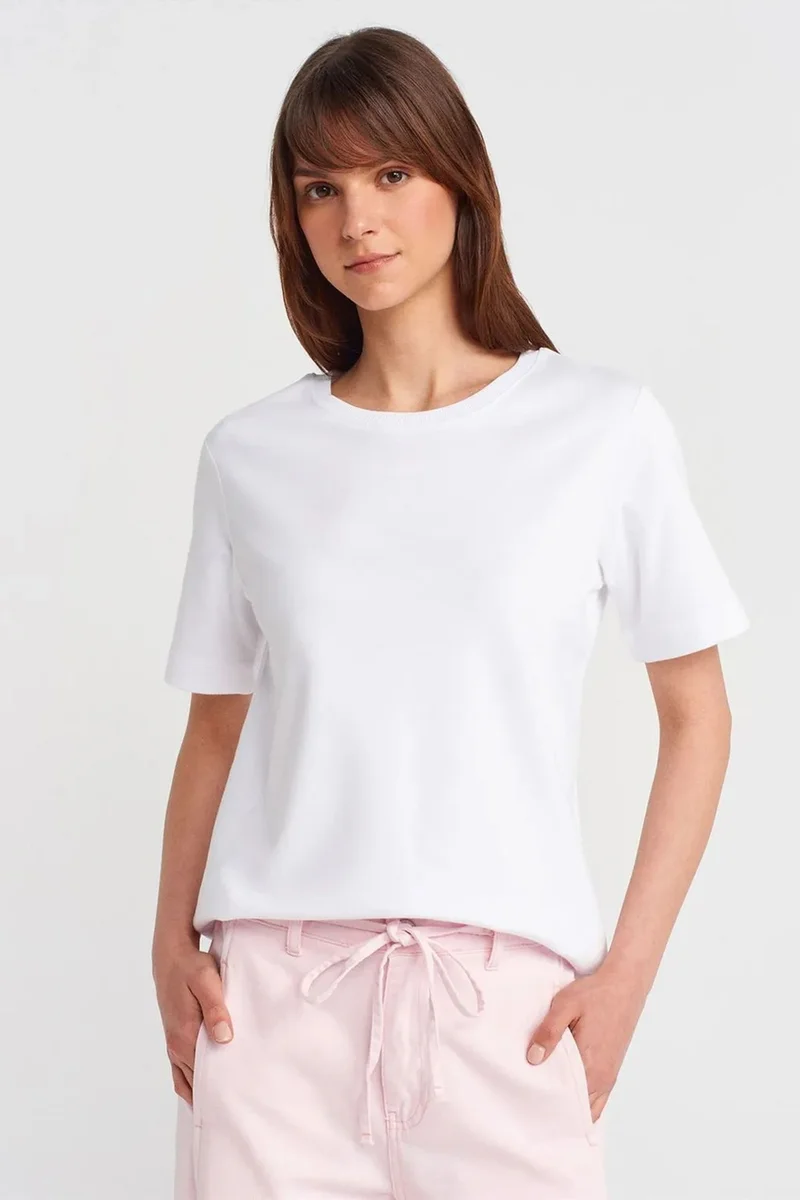 DILVIN Women's Cotton Crew Neck T-Shirt