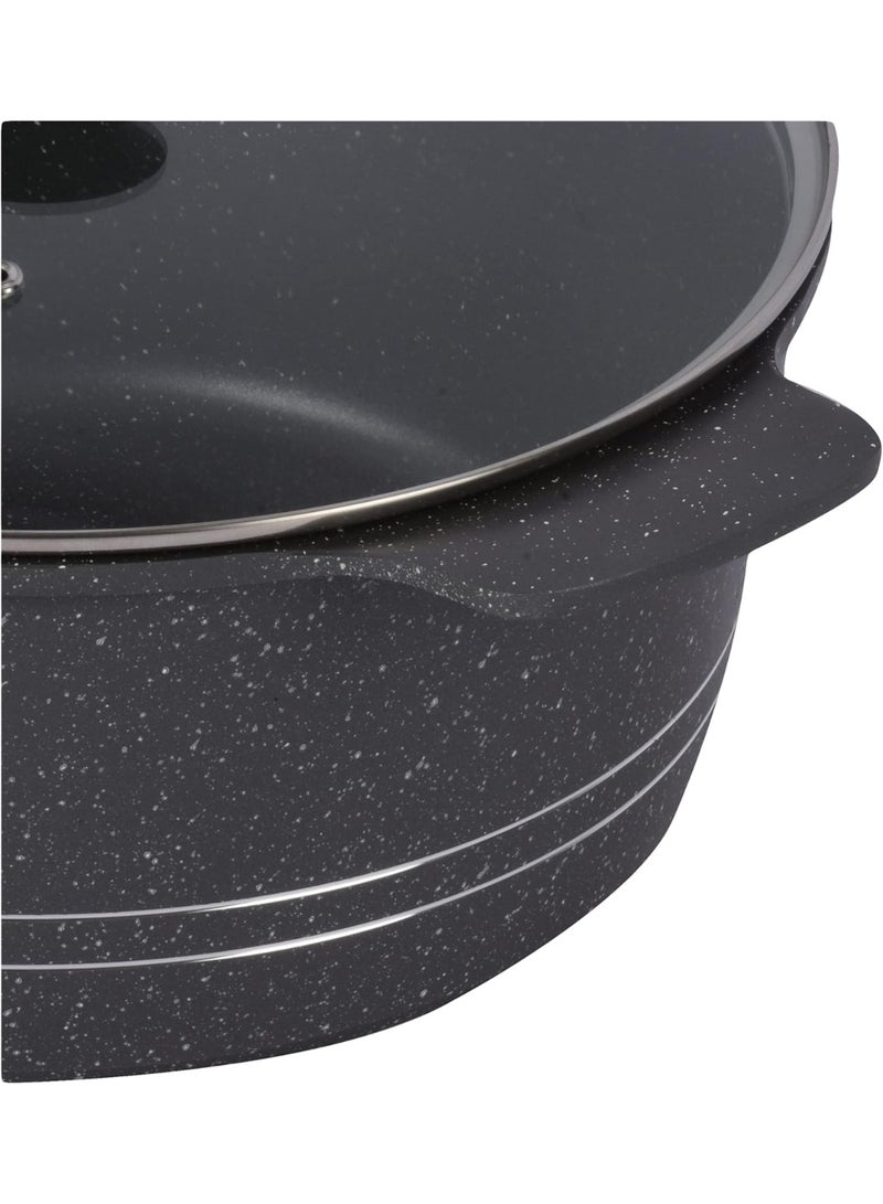 SONEX Omega King 12pcs Aluminum Non-Stick Cooking Pot Set -Black - Image 2