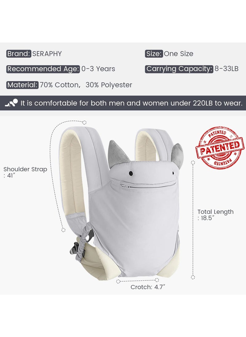AIYISHI Baby Carrier Newborn to Toddler with Pocket, 4-in-1 Easy to Wear Ergonomic Adjustable Breathable Carrier Slings, Perfect for Baby Infants up to 15kg Toddlers, White  - Image 3