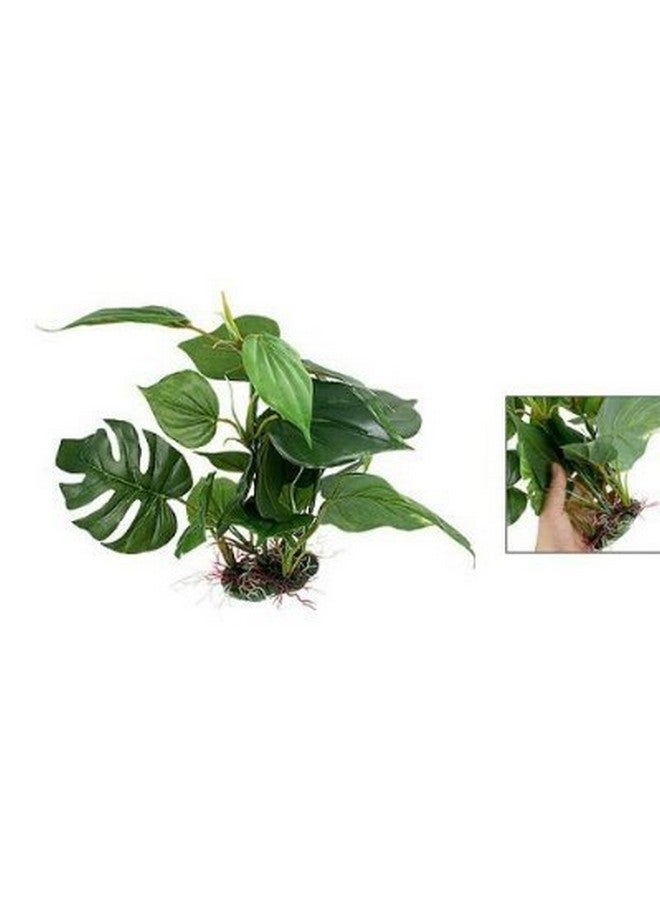 سي إن زد حوض أسماك CNZ®، نبات بلاستيكي أخضر واقعي تحت الماء، ديكور عشبي مائي (كبير، 13 بوصة) - Image 5