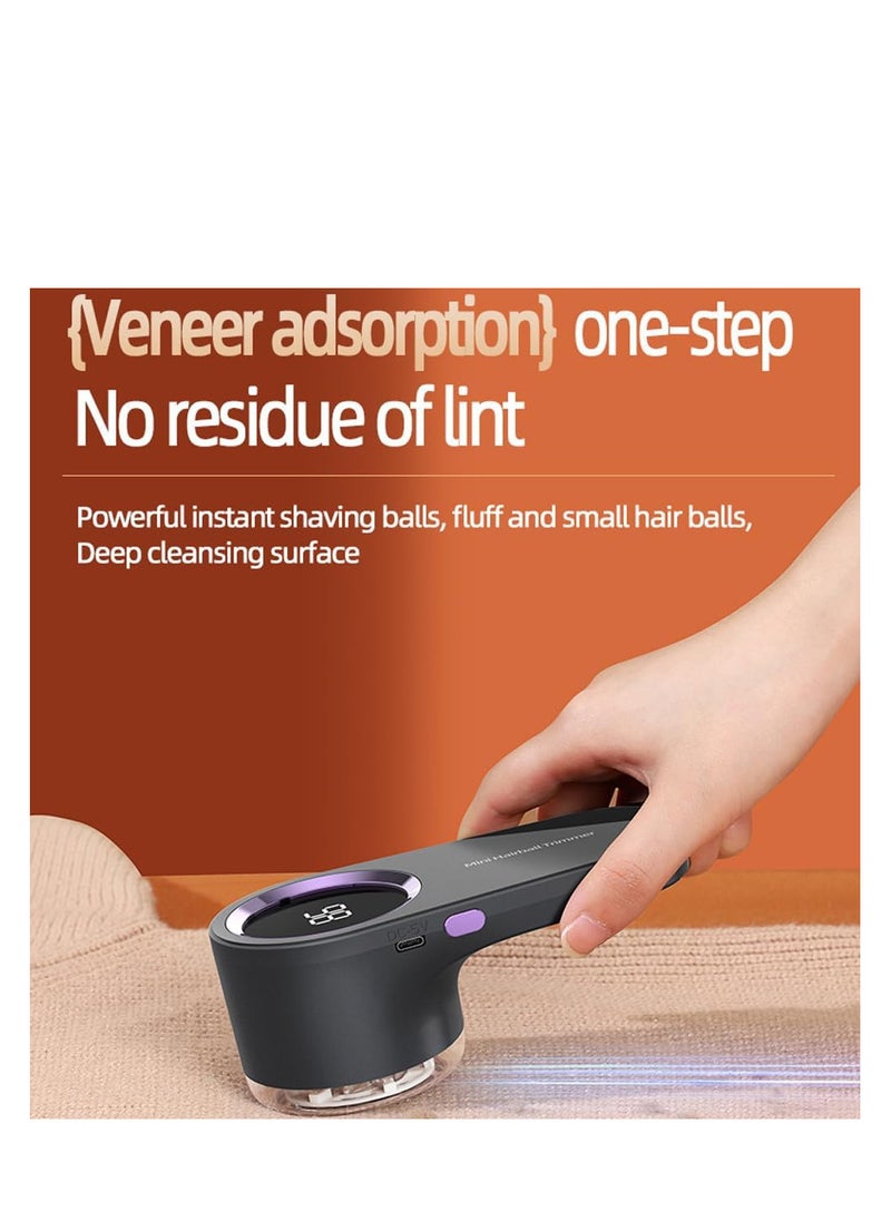 TFIXOL - Fabric Shaver and Lint Remover, Sweater Defuzzer with 3-Speeds, 2 Replaceable Stainless Steel Blades, Battery Operated, Remove Clothes Fuzz, Lint Balls, Pills, Bobbles (Grey) - Image 1