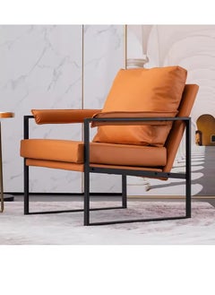 Elegant leather single chair || orange - pzsku/Z349F8C9E4C2F01B5D93AZ/45/1741006685/f34f3e96-8e40-4375-9dfb-a0a50df0d35c