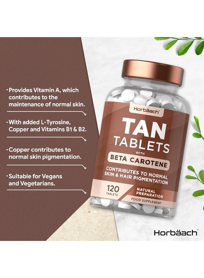 Horbäach Tanning Tablets with Beta Carotene, L-Tyrosine & Copper - Image 2