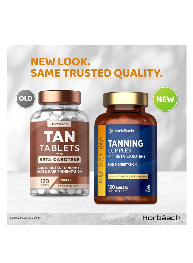 Horbäach Tanning Tablets with Beta Carotene, L-Tyrosine & Copper - Image 1