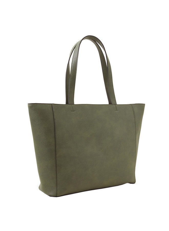 Accessorize London Women's Olive green Front Pocket Tote Bag| Tote bags for women office use |Spacious Work bag for ladies |Fits 13 inch laptop - Image 2