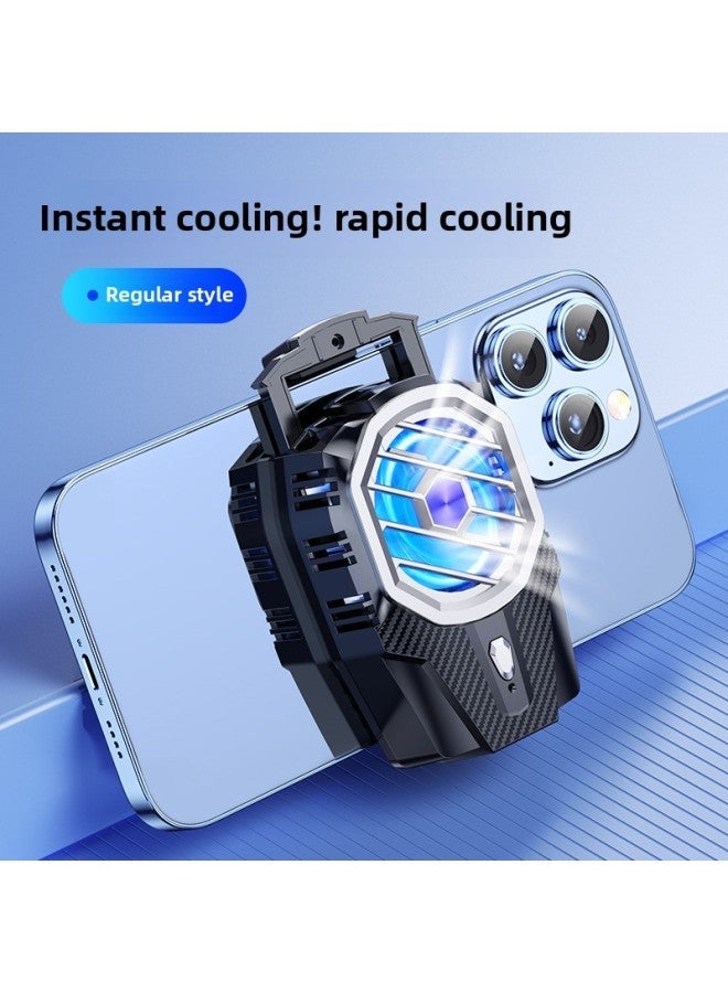 Mobile Phone Radiator Frozen Semiconductor Refrigeration Cooling Back Clip Chicken Game Live Artifact Electronic Competition Universal-Color:X9 【plug-in Model】 - Image 1
