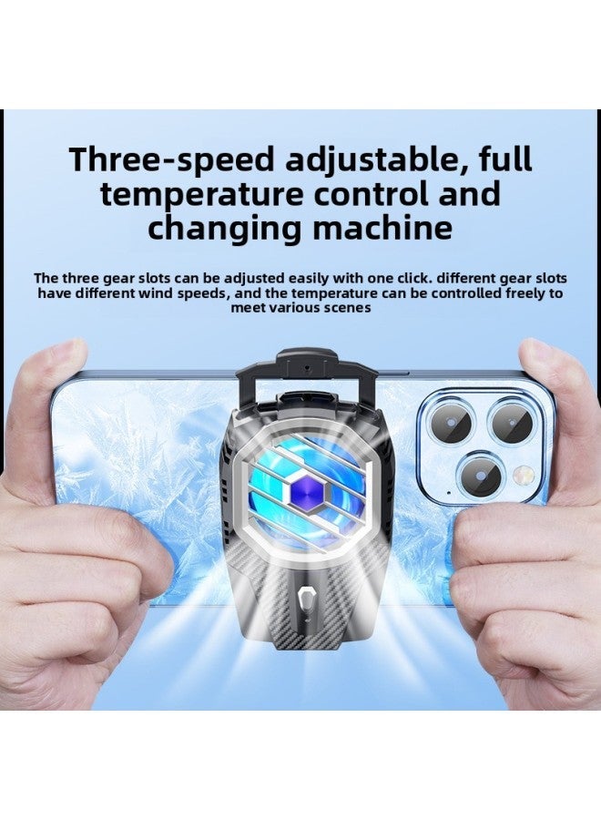 Mobile Phone Radiator Frozen Semiconductor Refrigeration Cooling Back Clip Chicken Game Live Artifact Electronic Competition Universal-Color:X9 【plug-in Model】 - Image 4