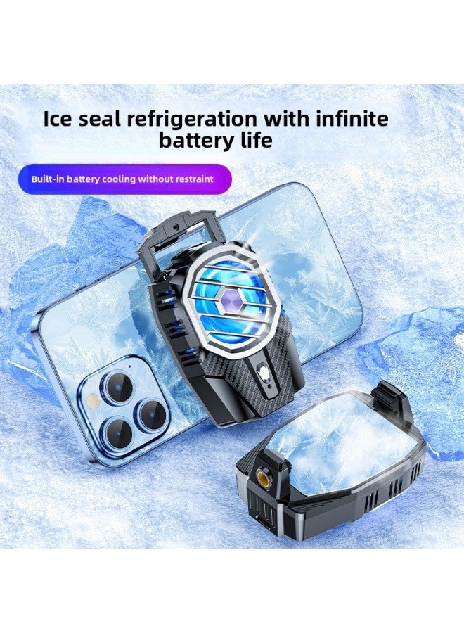 Mobile Phone Radiator Frozen Semiconductor Refrigeration Cooling Back Clip Chicken Game Live Artifact Electronic Competition Universal-Color:X9 【plug-in Model】 - Image 2