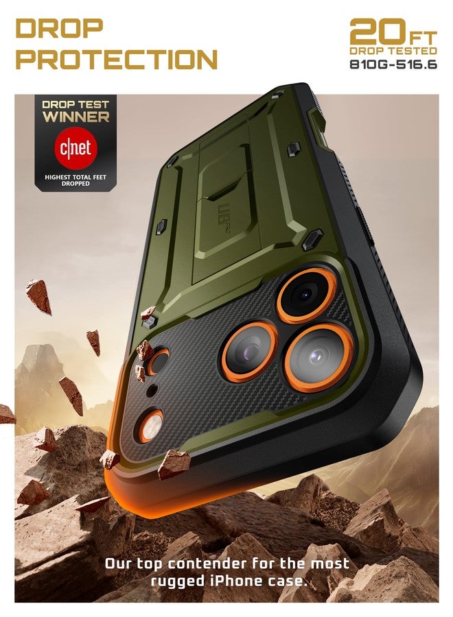 سوبكيس جراب SUPCASE لهاتف iPhone 17 Pro Max مع زر تحكم بالكاميرا (Unicorn Beetle Pro)، [حامل مدمج وواقي شاشة] [حماية فائقة] جراب هاتف متين لكامل الجسم، من Guldan - Image 3