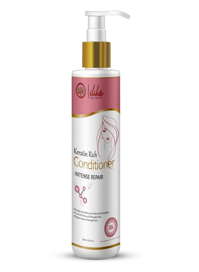 ILIKA Ilikä Keratin Rich Conditioner for Intense Damaged Hair, Controls Frizz & Detangled hair, Nourishes & Reduces Hair Breakage, 200 ml - Image 2