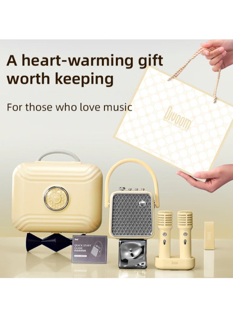 Divoom SongBird SE, Portable, Dual, Bluetooth, Microphone Speaker, Karaoke Function, High Quality Sound, Lightweight, Elegant designed Speaker, Black - Image 3