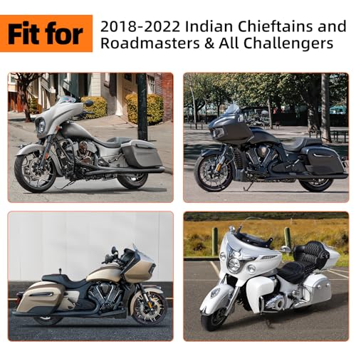 Foruly 2882222 Upgrade Aluminum Windshield Motor Gear Front with Electric Windshield for Indian Motorcycles for Indian Challenger 2020-2022 Indian Chieftain 2018-2022 Indian Roadmaster 2018-2022 - Image 3