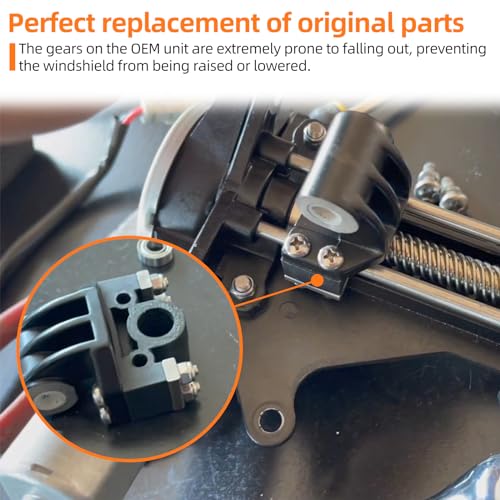 Foruly 2882222 Upgrade Aluminum Windshield Motor Gear Front with Electric Windshield for Indian Motorcycles for Indian Challenger 2020-2022 Indian Chieftain 2018-2022 Indian Roadmaster 2018-2022 - Image 2