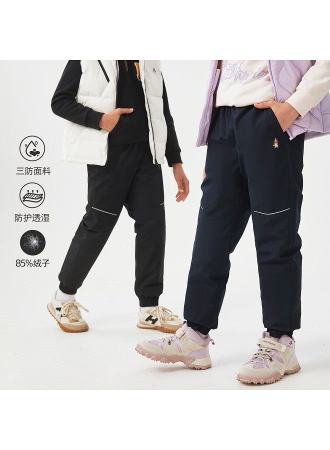 Hush Puppies Men's And Women's Children's Down Pants Autumn And Winter Skiing Hiking Running Sports Pants Casual Pants - Image 2
