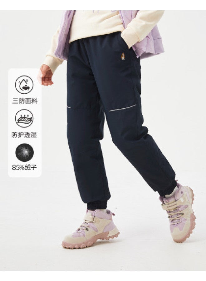Hush Puppies Men's And Women's Children's Down Pants Autumn And Winter Skiing Hiking Running Sports Pants Casual Pants - Image 1