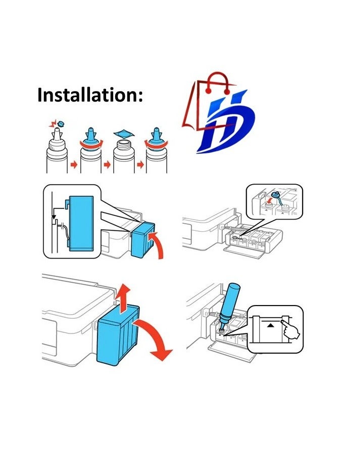 AVE-TECH PREMIUM INK BOTTLE BTD5000 SET / Pages 5000 / For Used In Brother / DCPT220/T300/T420/T500W/T700W/MFCT810W/MFCT4500DW/T4000/T910W - Image 3