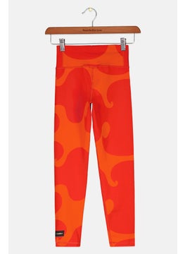 Adidas Kids Girl Sportswear Ft Training Legging, Red  - Image 2