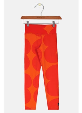 Adidas Kids Girl Sportswear Ft Training Legging, Red  - Image 1