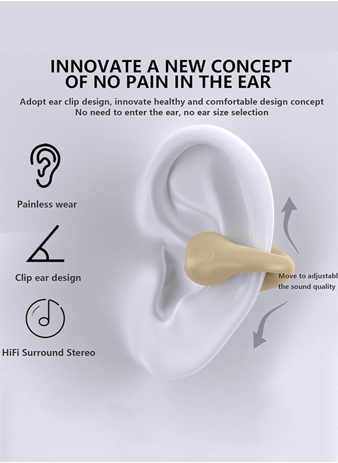 UNUNS Wireless Ear Clip Headphones,Bluetooth 5.3 Open Sport Earbuds,Wireless On Earbuds Air Conduction Headphones For Android iOS,Earring Headset Cycling/Running/Workout/Driving  - Image 2