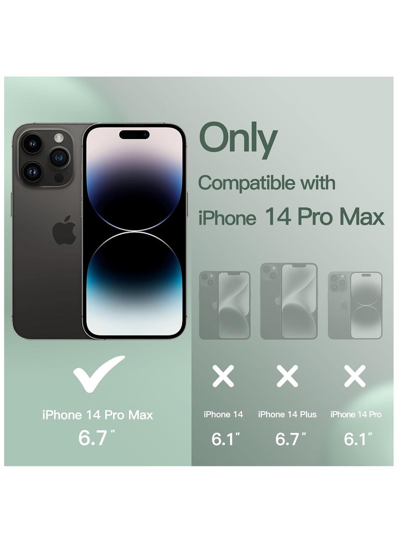 ACLIX Leather Case with grip for iPhone 14 Pro Max, Magnetic Cover Car Mount Kickstand & Holder, Stand Vertical & Horizontal Case, Hand Free, for iPhone 14 Pro Max (Sky Blue) - Image 2