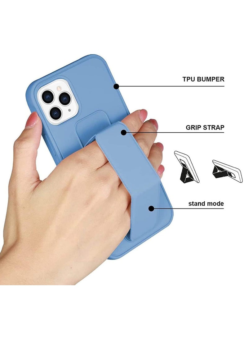 ACLIX Leather Case with grip for iPhone 14 Pro Max, Magnetic Cover Car Mount Kickstand & Holder, Stand Vertical & Horizontal Case, Hand Free, for iPhone 14 Pro Max (Sky Blue) - Image 3