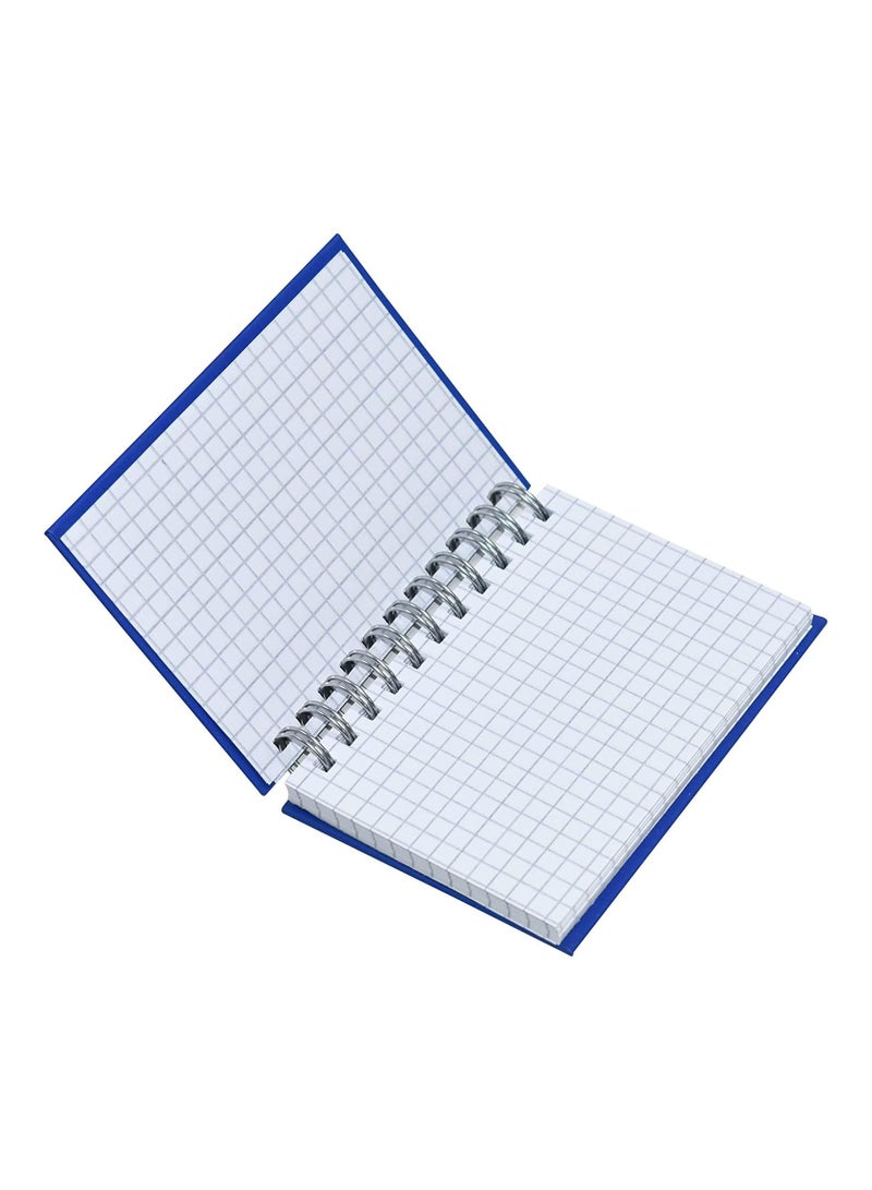 FIS Pack of 5 Pieces A7 Spiral 5MM Square Lined Manuscript Book, 2 Quire 96 Sheet, Blue - Image 2